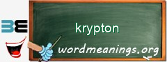 WordMeaning blackboard for krypton